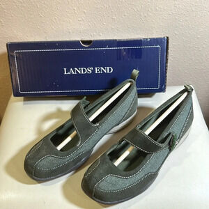 Lands End suede and fabric Mary Jane size 6
